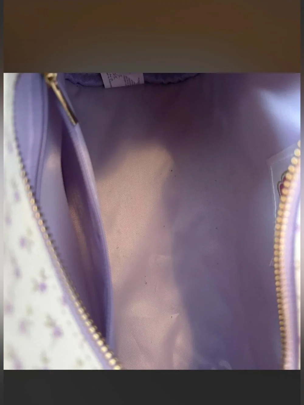 Lilac Floral Makeup Bag